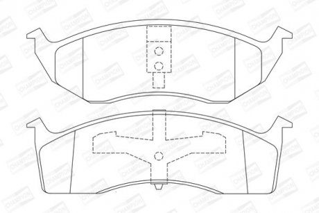 Тормозные колодки передние Dodge Caravan, Intrepid, Nepn / Chrysler Voyager CHAMPION 573072CH