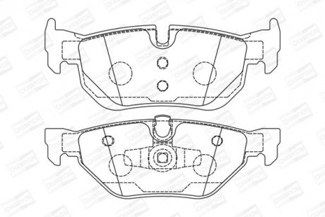 BMW Тормозные колодки задн.3 E90 04-,X1/3 09- CHAMPION 573139CH (фото 1)