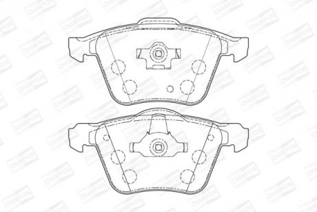 Гальмівні колодки передні Volvo XC90 I CHAMPION 573143CH