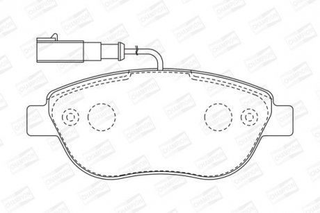 Колодки тормозные дисковые передние FIAT Stilo CHAMPION 573165CH (фото 1)