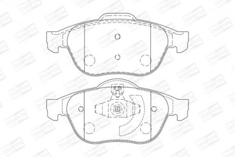 RENAULT Тормозные колодки перед. Laguna II, Scenic II 01- CHAMPION 573245CH