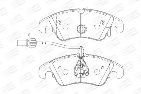 Гальмівні колодки передні Audi A4, A5, A6, A7, Q5 CHAMPION 573247CH