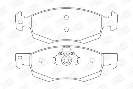 Колодки тормозные дисковые передние DACIA Logan CHAMPION 573295CH