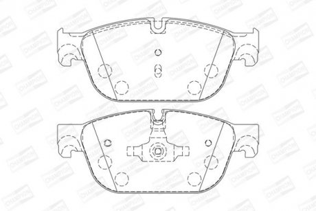 CITROEN Тормозные колодки передние DS5, DS4,C5(X7),C4(B7),Peugeot 407,508 04- CHAMPION 573338CH (фото 1)