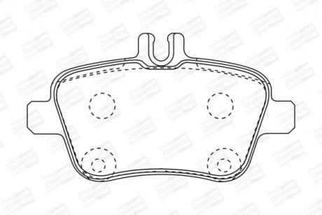 Гальмівні колодки задні Mercedes A-Class, B-Class, CLA, SLK / Infiniti Q30, QX30 CHAMPION 573370CH