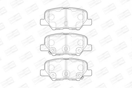 Гальмівні колодки задні Mazda 6 / Citroen C4 / Peugeot 4008 / Mitsubishi ASX, Outlander III CHAMPION 573442CH