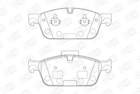 Тормозные колодки передние Mercedes Gl, GLE, M-Class CHAMPION 573448CH (фото 1)