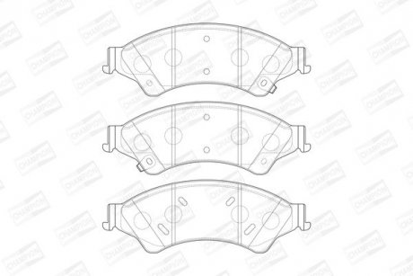 Колодки тормозные дисковые передние FORD RANGER (TKE) 11- CHAMPION 573449CH