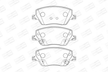 Колодки гальмівні дискові передні Fiat Tipo, Tipo SW/ Linea (15-) CHAMPION 573626CH