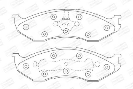 JEEP Колодки тормозные передние Cherokee,Grand Cherokee,Wrangler 2.1/2.5 90- CHAMPION 573713CH