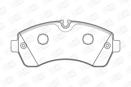 Колодки тормозные дисковые передние Sprinter/ VW Crafter 5T (06-) CHAMPION 573726CH (фото 1)