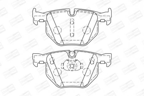 Колодки тормозные дисковые задние BMW X5 (E70) CHAMPION 573744CH