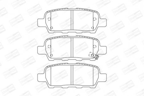 Гальмівні колодки задні Nissan Qashqai, X-Trail, Tiida, Teana, Leaf / Renault Koleos I II / Infiniti CHAMPION 573754CH (фото 1)