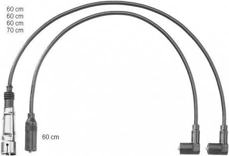 Провода высокого напряжения (5шт.) VW 1,3-2,0: Golf 2/3/4 SEAT 1,8/2,0: Toledo, Ibiza CHAMPION CLS027