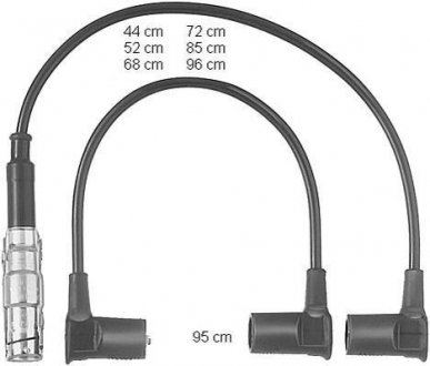 Провода высокого напряжения (к-т) 7шт. DB W124/201 3,0 CHAMPION CLS250