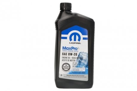Олива моторна (ENGINE OIL 0W-20 SP/GF-6A MaxPro MS-6395), 0.946L CHRYSLER 68523994AA