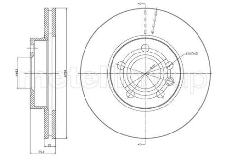 VW Диск тормозной передний Sharan,Ford Galaxy,Seat Alhambra CIFAM 800-403C