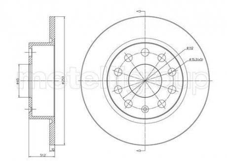 Тормозной диск задний. A3/Altea/Beetle/Bora/Caddy (04-21) CIFAM 800-724C