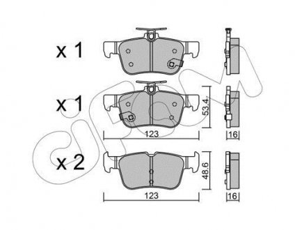 Колодки тормозные Focus/Kuga/Mondeo 12- CIFAM 822-1040-0