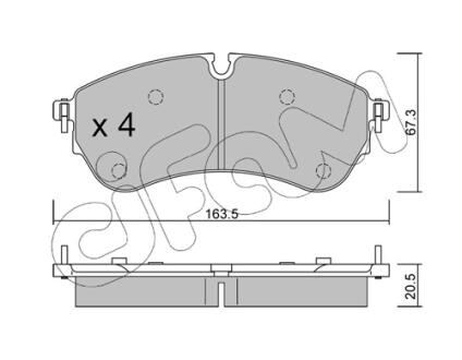 Тормозные колодки пер.VW HCV Crafter 2.0 16- CIFAM 822-1173-0