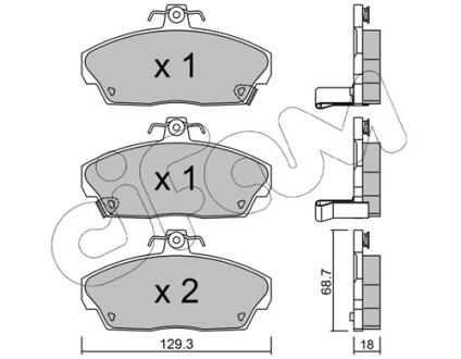 Тормозные колодки пер. Honda Civic 91-05 (TRW) CIFAM 822-174-0