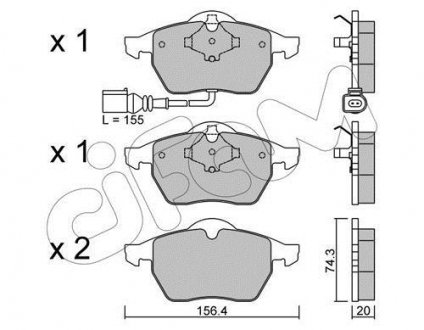 Тормозные колодки пер. Octavia/Bora/Golf 91-07 CIFAM 822-181-4