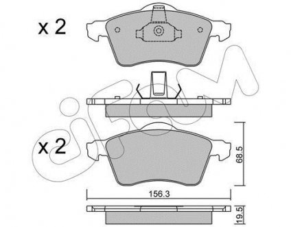 VW Тормозные колодки перед. T4 CIFAM 822-263-0