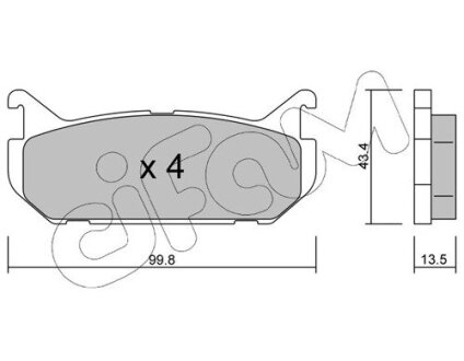 Гальмівні колодки зад. Mazda 626 91-02 (akebono) CIFAM 822-303-0 (фото 1)