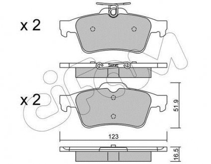 Тормозные колодки зад. Ford C-Max/Focus 1.6/2.0 TDCi 10- CIFAM 822-337-1