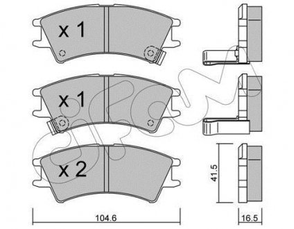 HYUNDAI Тормозные колодки Atos 98- CIFAM 822-361-0