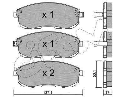 NISSAN Тормозные колодки передн.Tiida 04-,Juke 14-,Maxima QX CIFAM 822-404-0