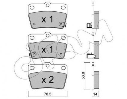 Гальмівні колодки зад. DR5/RAV 4 (01-21) CIFAM 822-431-0