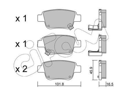 Тормозные колодки зад. Toyota Avensis 00-08 (Bosch) CIFAM 822-451-0