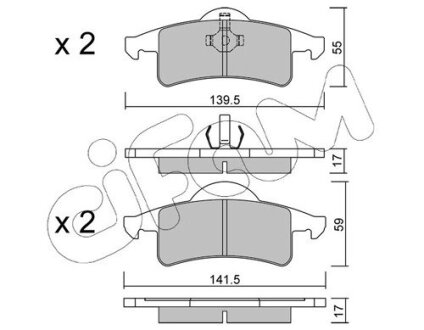 JEEP Тормозные колодки задн.Grand Cherokee 98- CIFAM 822-526-0