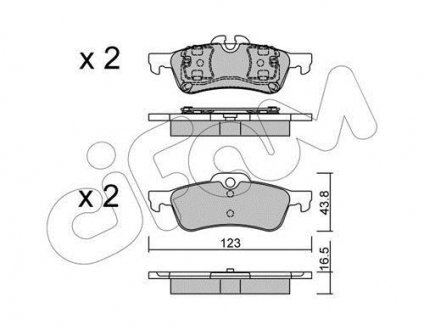 Колодки тормозные задн. MINI CIFAM 822-556-0