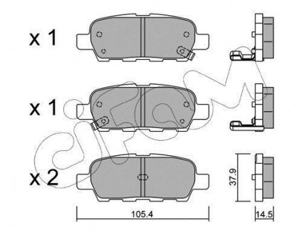 NISSAN Тормозные колодки задние Qashqai, Teana,Tiida,Murano, X-Trail 01- CIFAM 822-612-0