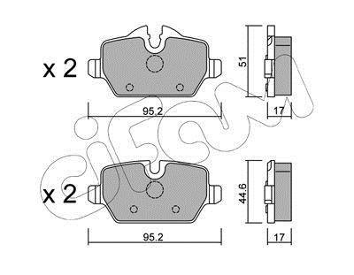 BMW Тормозные колодки задн.E87(1-serie), E90(3-serie) CIFAM 822-641-0