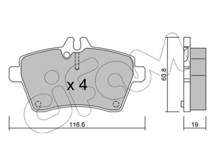 DB Тормозные колодки передн.W169,W245 04- CIFAM 822-646-0