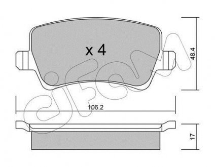 Тормозные колодки зад. Ford Galaxy/S-Max 06-15 (TRW) CIFAM 822-676-0