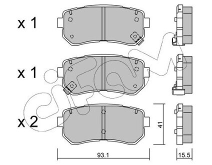 Тормозные колодки зад. Accent/Ceed/Cerato/Creta/i20 (05-21) CIFAM 822-725-0