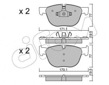 Тормозные колодки пер. BMW X5/X6 07- (ATE) CIFAM 822-770-0