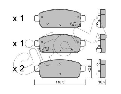 Тормозные колодки зад. AVEOC/AMPERA/ASTRA 1.3D-2.0D 09- CIFAM 822-840-0