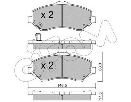 CHRYSLER Тормозные колодки передн.Grand Voyager,Dodge Nitro,Cherokee 07- CIFAM 822-862-0