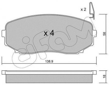 Тормозные колодки пер. Mazda CX-7/CX-9 07- (sumitomo) CIFAM 822-872-0