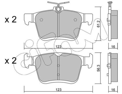 VW Тормозн.колодки задн.Audi A3,Golf VII,Touran 12- CIFAM 822-951-0