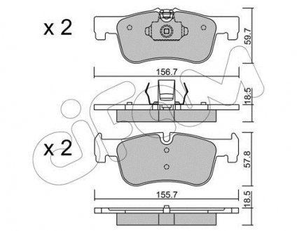 BMW Тормозн.колодки передн. 1 F20,2 F22,3 F30,4 F32,33 12- CIFAM 822-959-0