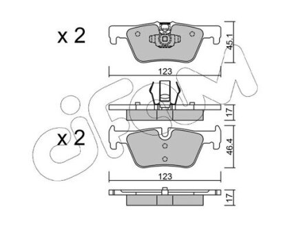 BMW Колодки торм. зад. F30/F31/F34/F35/F80/X3(F25) CIFAM 822-962-0