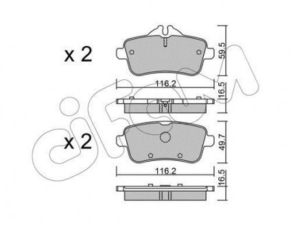 DB Тормозные колодки пер. W166 M/GL-Class CIFAM 822-968-3