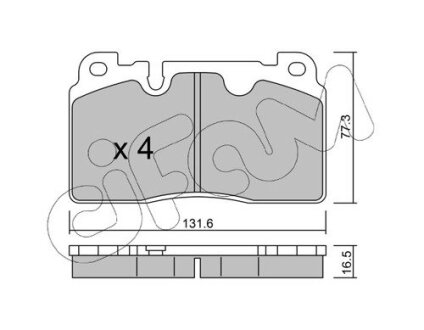 Тормозные кол. пер. AUDI Q5 12- CIFAM 822-979-0