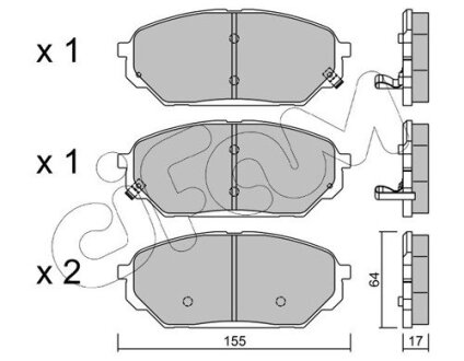 HYUNDAI Колодки тормозные передн.IX55 CIFAM 822-999-0